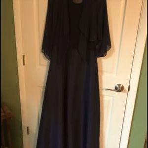 Adrianna Papell dress and Alex Evenings shawl